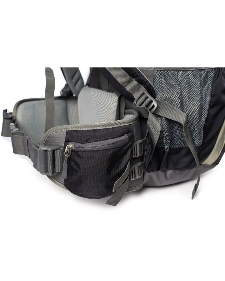 Рюкзак туристичний Naturehike NH70B070-B, 70 л + 5 л, чорно-сірий