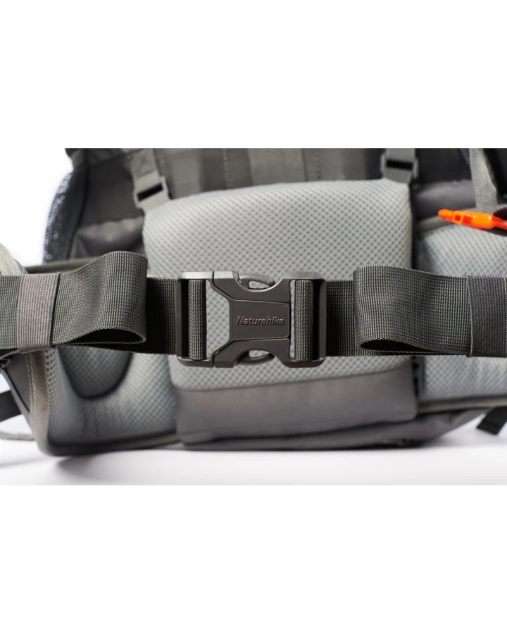 Рюкзак туристичний Naturehike NH70B070-B, 70 л + 5 л, чорно-сірий