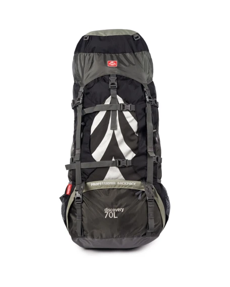 Рюкзак туристичний Naturehike NH70B070-B, 70 л + 5 л, чорно-сірий