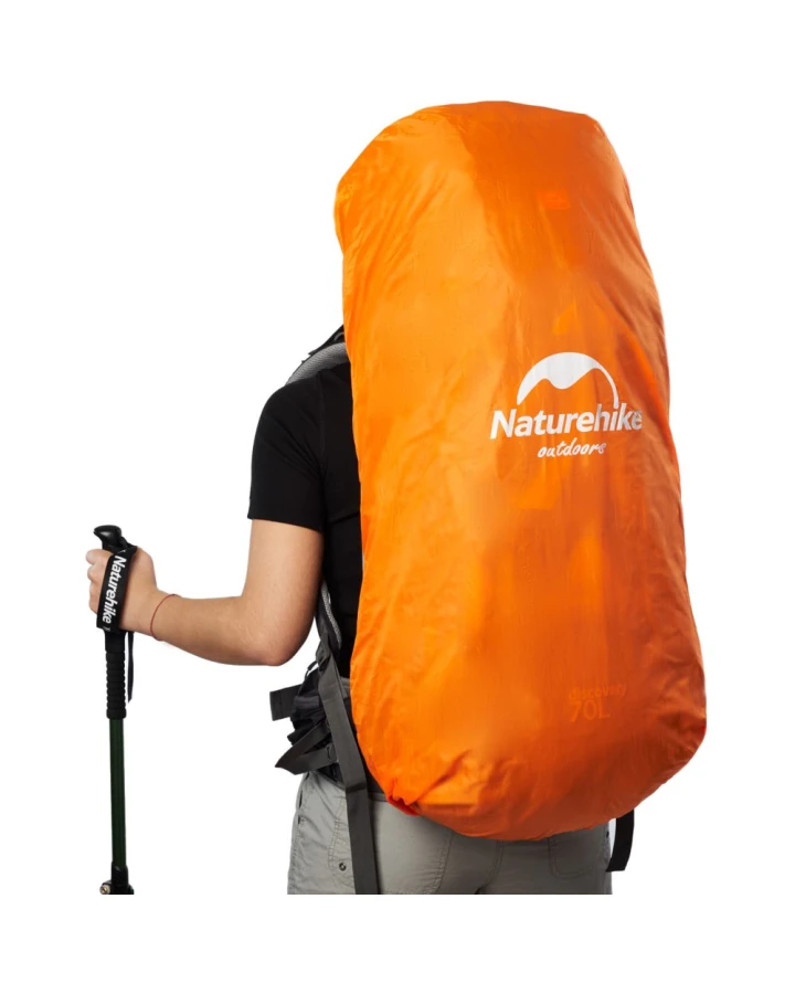 Рюкзак туристичний Naturehike NH70B070-B, 70 л + 5 л, чорно-сірий