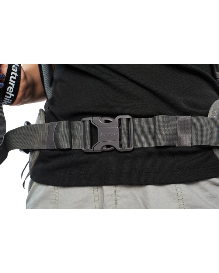 Рюкзак туристичний Naturehike NH70B070-B, 70 л + 5 л, чорно-сірий