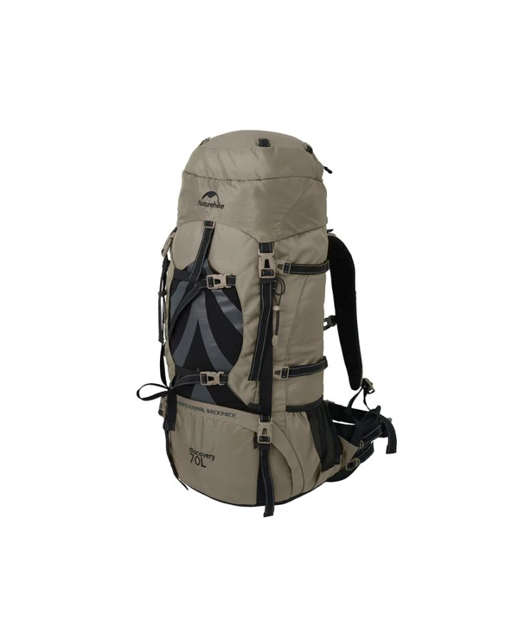 Рюкзак туристичний Naturehike NH70B070-B, 70 л + 5 л, світло-коричневий