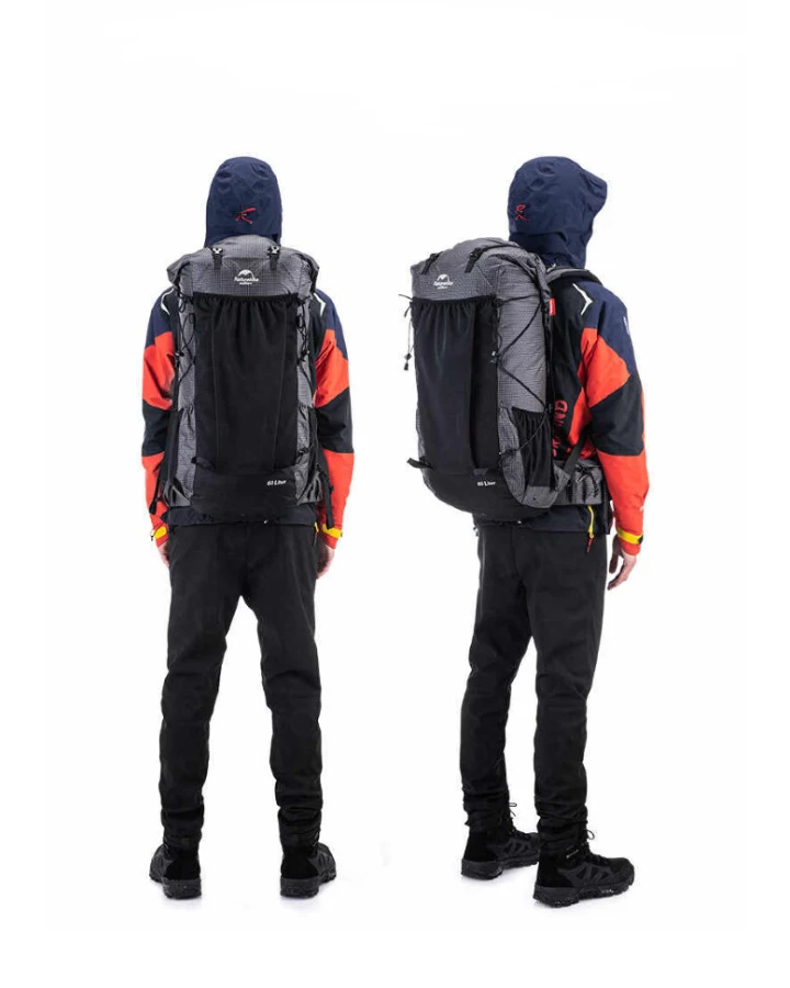 Рюкзак туристичний Naturehike Rock NH19BP095, 60+5 л, чорний
