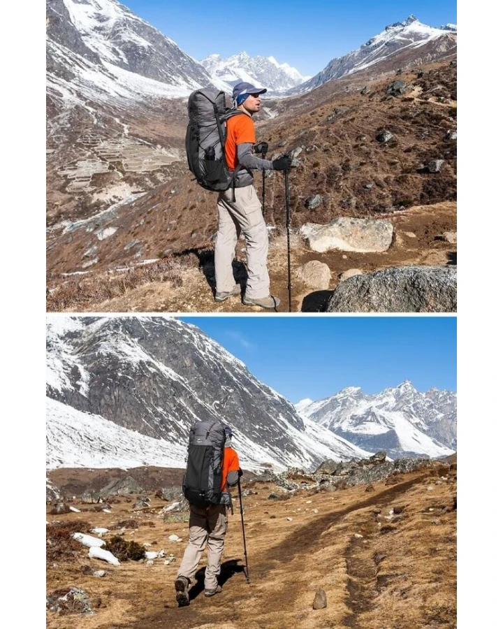 Рюкзак туристичний Naturehike Rock NH19BP095, 60+5 л, чорний