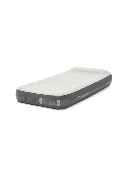 Самонадувний одномісний матрац Naturehike CNK2450WS040 із вбудованою помпою, 25 см, сірий