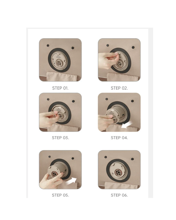 Самонадувний тримісний матрац Naturehike CNK2450WS040 із вбудованою помпою, 25 см, сірий
