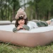 Самонадувний тримісний матрац Naturehike CNK2450WS040 із вбудованою помпою, 25 см, сірий