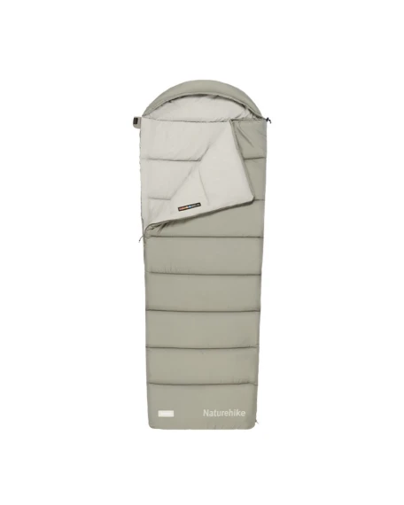 Спальний мішок-ковдра з капюшоном Naturehike MS500, комфорт +3 °C, зелений, права блискавка