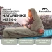 Спальний мішок-ковдра з капюшоном Naturehike MS500, комфорт +3 °C, зелений, права блискавка