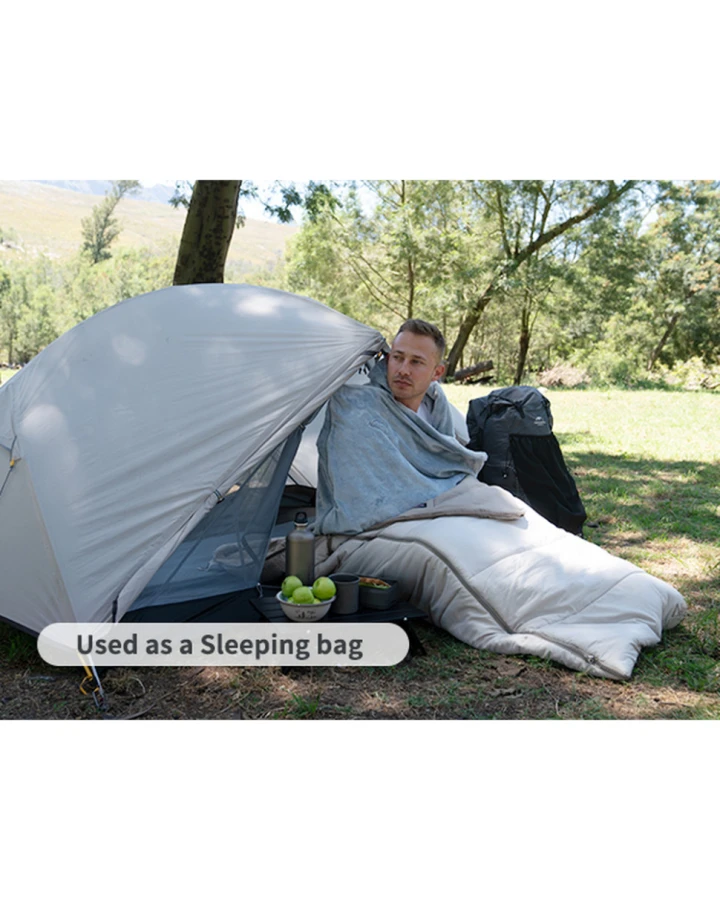Спальний мішок - подушка Naturehike CNK2300SD022, світло-сірий