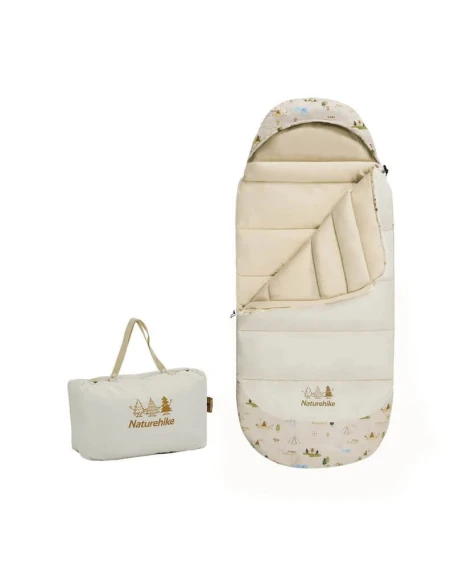 Спальник дитячий з капюшоном Naturehike B180 CNH22SD001, бежевий