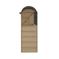 Спальник-ковдра з капюшоном Naturehike Sunny Day PL02 U250 CNK2550WS028, комфорт 8,5°C, правий, коричнево-зелений