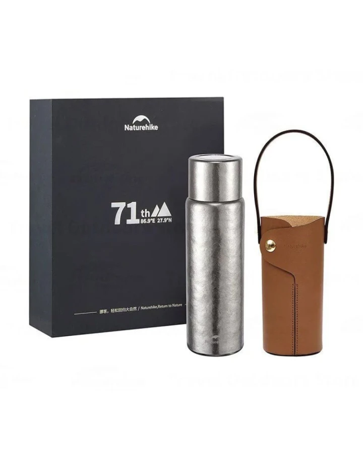Термос титановий з чохлом Naturehike CNK230CF012 600 ml