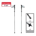 Трекінгові палиці Naturehike CNK2450DS013 складані, 115-135 см, 2 шт., чорні