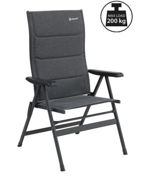 Крісло кемпінгове м'яке Outwell Clements XL, до 200 кг, чорне