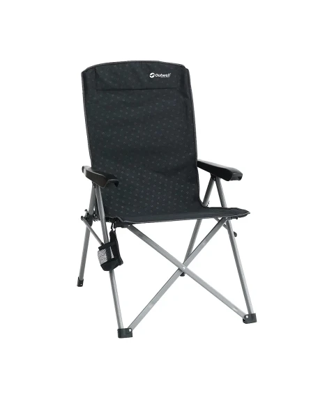 Крісло кемпінгове розкладне Outwell Campo Recliner, до 125 кг, чорне
