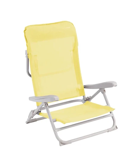Крісло-шезлонг низьке Outwell Seaford Sunburst, 4 положення спинки, помаранчеве