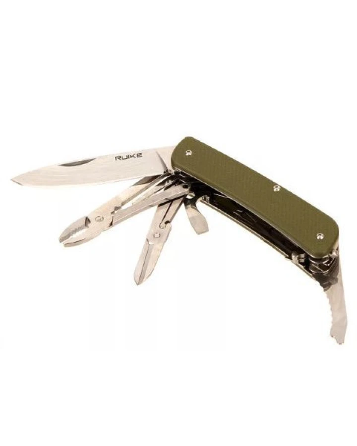Багатофункціональний ніж Ruike Criterion L41-G, Sandvik 12C27, G10, зелений