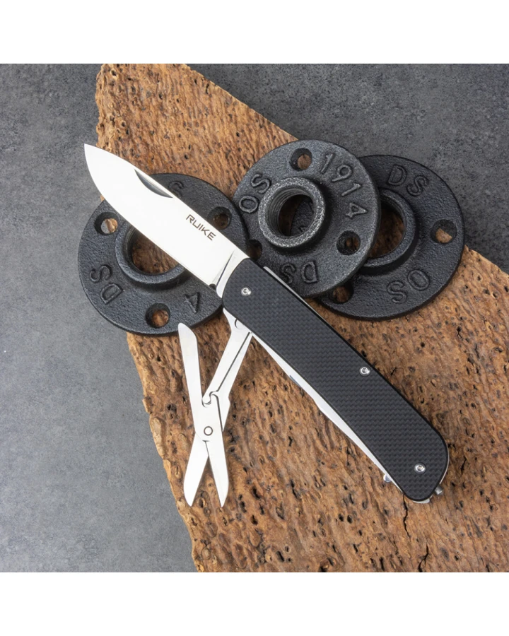 Багатофункціональний ніж Ruike Criterion L42-B, Sandvik 12C27, G10, чорний