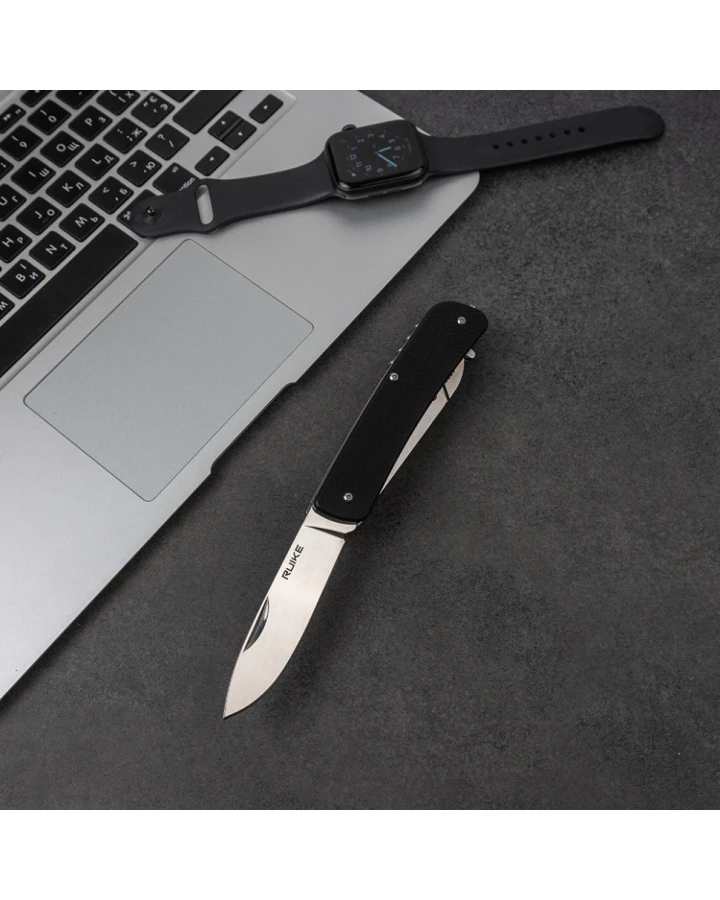 Багатофункціональний ніж Ruike Criterion L42-B, Sandvik 12C27, G10, чорний