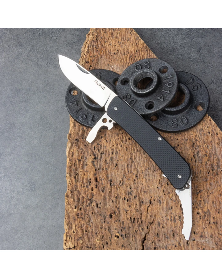 Багатофункціональний ніж Ruike Criterion L51-B, Sandvik 12C27, G10, чорний