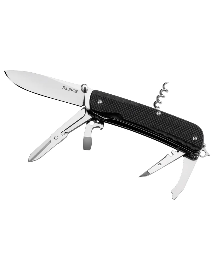 Багатофункціональний ніж Ruike Trekker LD31-B, Sandvik 12C27, G10, чорний