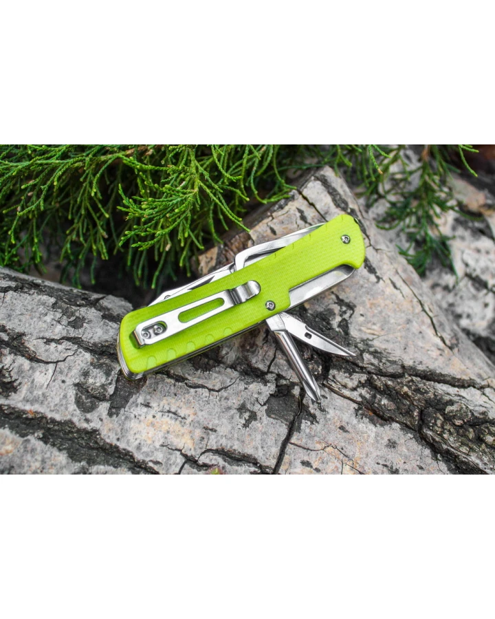 Багатофункціональний ніж Ruike Trekker LD43, Sandvik 12C27, G10, зелений