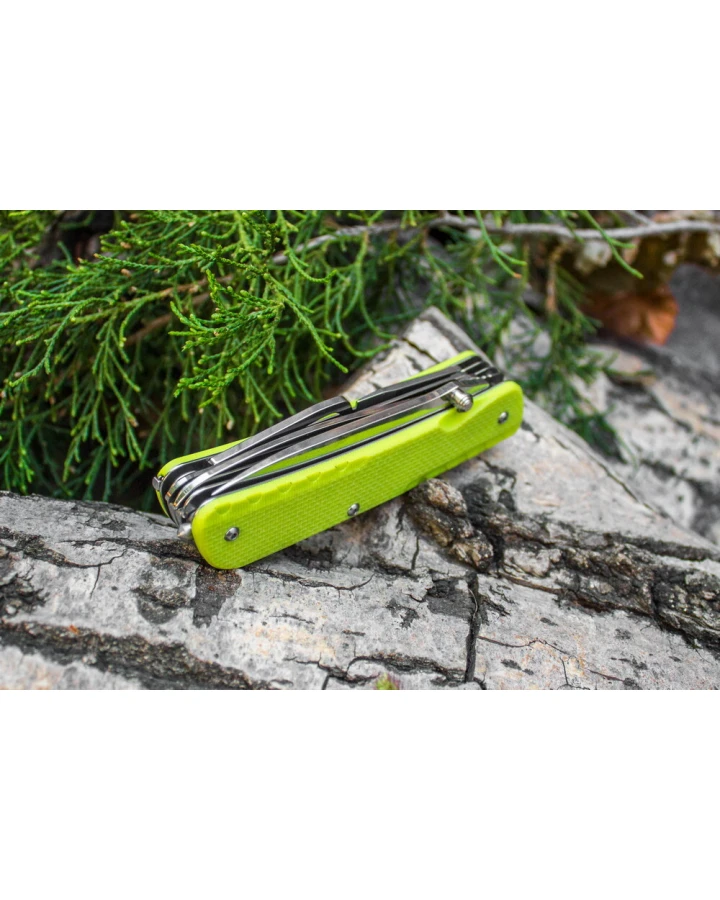 Багатофункціональний ніж Ruike Trekker LD43, Sandvik 12C27, G10, зелений