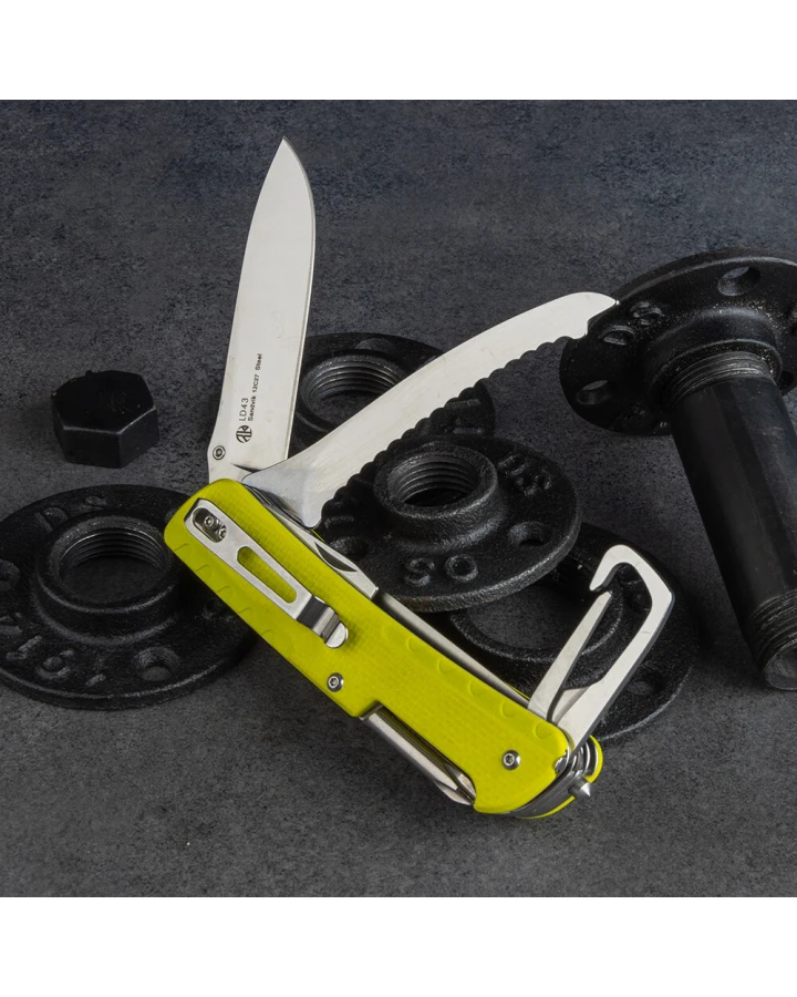 Багатофункціональний ніж Ruike Trekker LD43, Sandvik 12C27, G10, зелений
