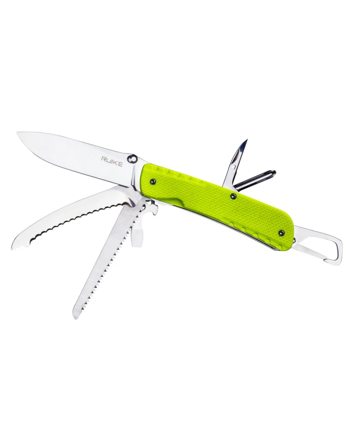 Багатофункціональний ніж Ruike Trekker LD43, Sandvik 12C27, G10, зелений