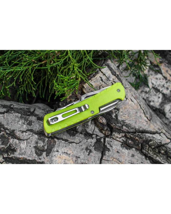 Багатофункціональний ніж Ruike Trekker LD43, Sandvik 12C27, G10, зелений
