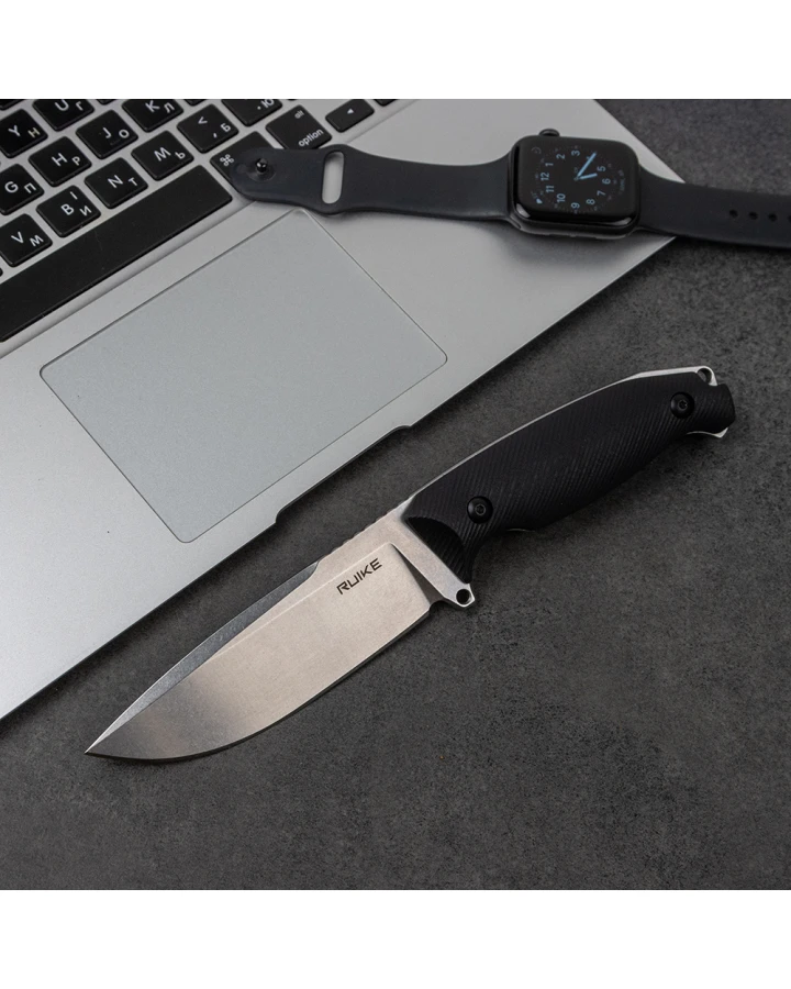 Ніж фіксований мисливський Ruike Jager F118-B, Sandvik 14C28N, G10, чорний