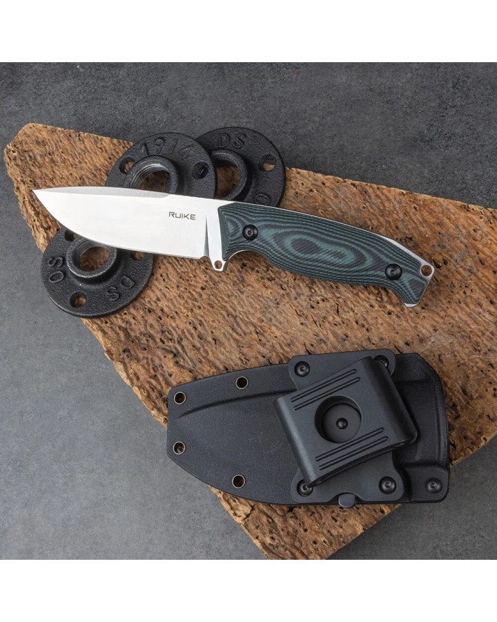 Ніж фіксований мисливський Ruike Jager F118-G, Sandvik 14C28N, G10, зелений