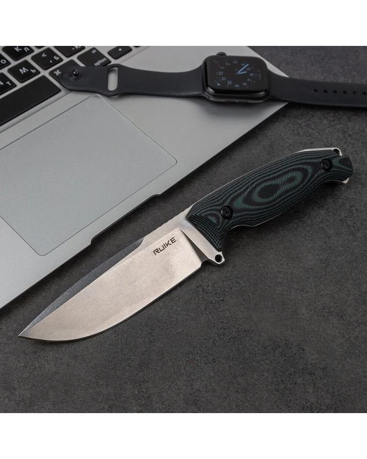 Ніж фіксований мисливський Ruike Jager F118-G, Sandvik 14C28N, G10, зелений