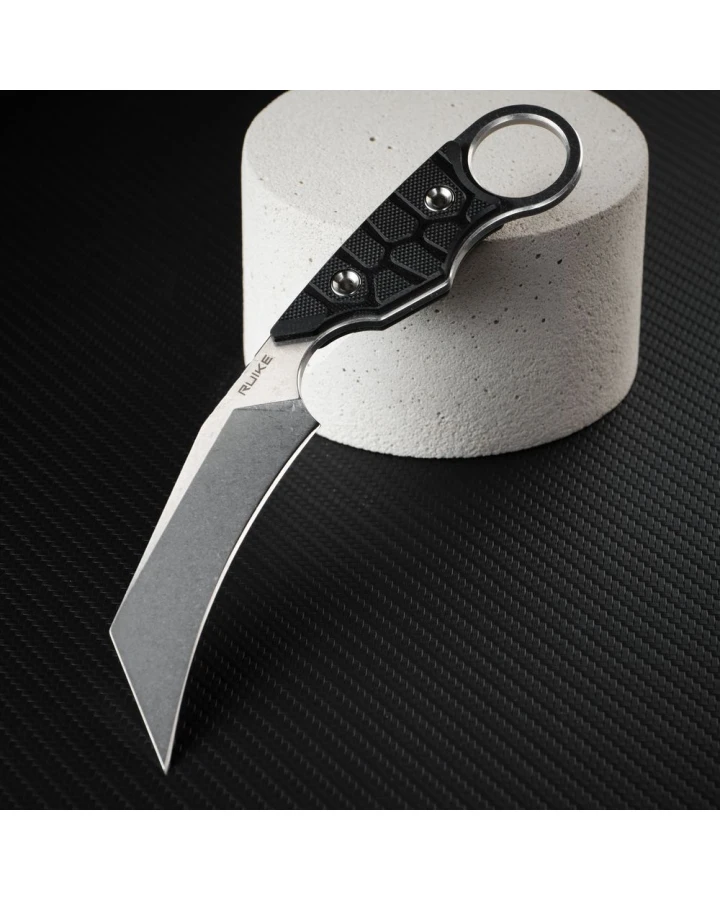 Ніж фіксований туристичний Ruike FS68, Sandvik 14C28N, G10, чорний