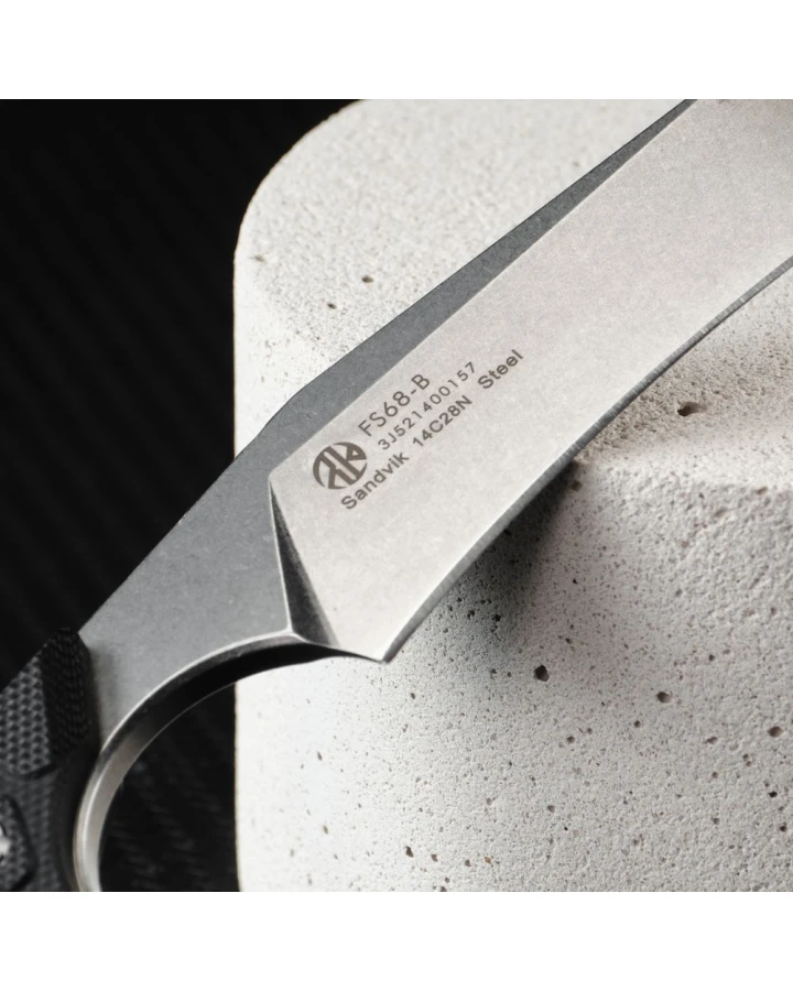 Ніж фіксований туристичний Ruike FS68, Sandvik 14C28N, G10, чорний