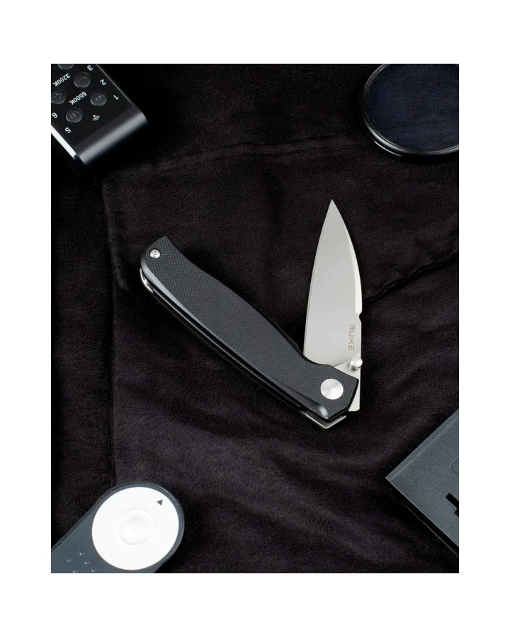 Ніж складаний кишеньковий Ruike M662-TZ, 154CM, G10, чорний