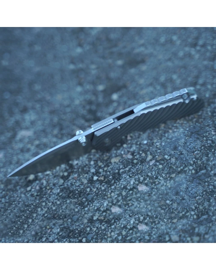 Ніж складаний кишеньковий Ruike M671-TZ, 154CM, титан, сірий