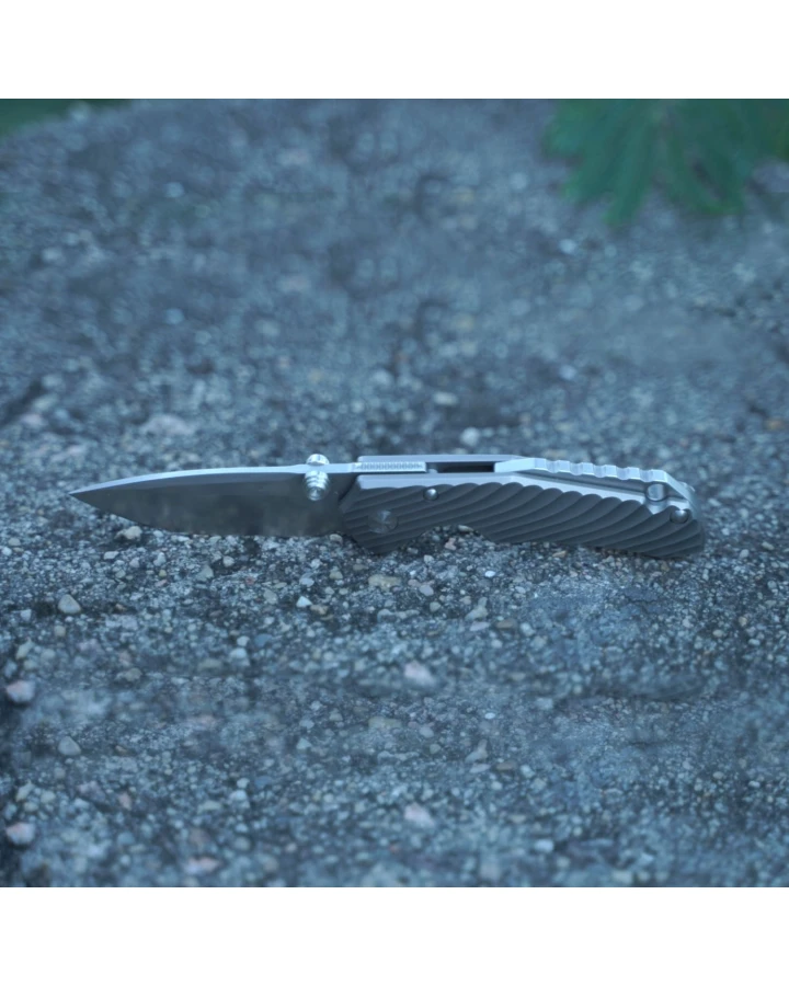 Ніж складаний кишеньковий Ruike M671-TZ, 154CM, титан, сірий