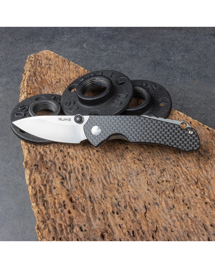 Ніж складаний кишеньковий Ruike P671-CB, Sandvik 14C28N, G10, чорний