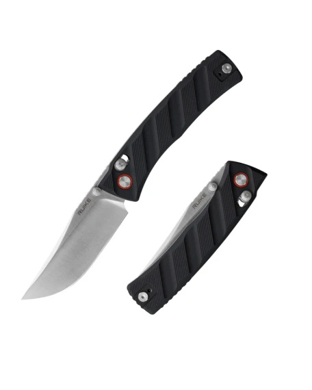 Ніж складаний кишеньковий Ruike P856-B, Sandvik 14C28N, G10, чорний