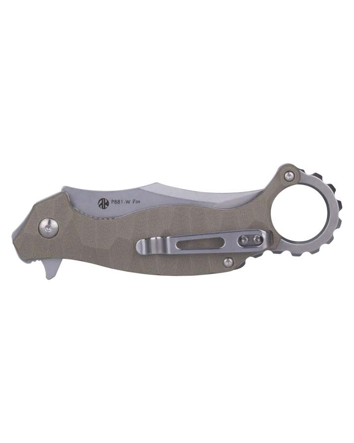 Ніж складаний кишеньковий Ruike P881-W, Sandvik 14C28N, G10, бежевий