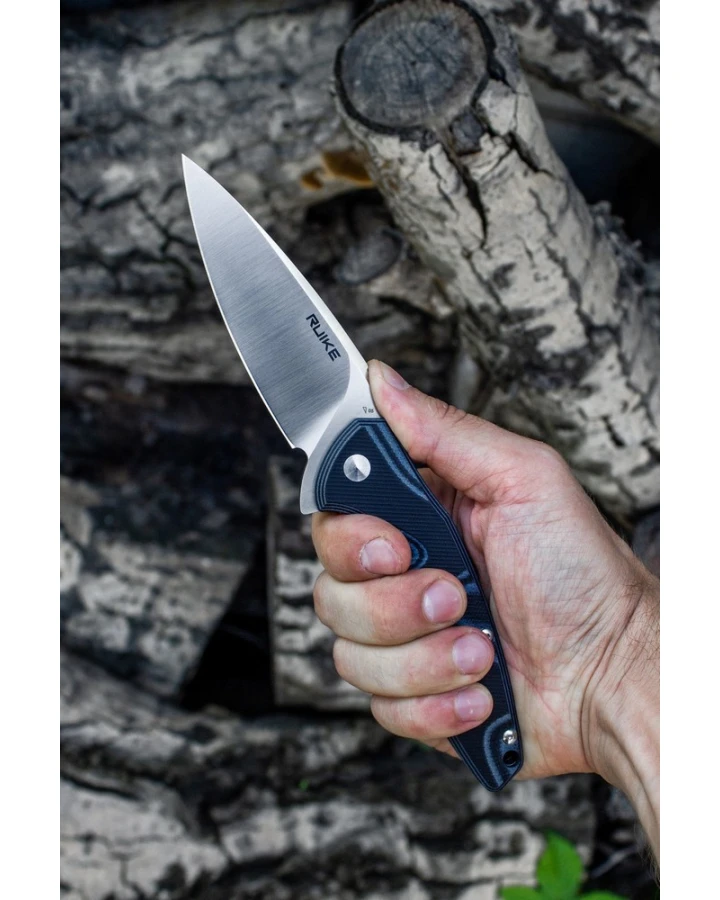 Ніж складаний туристичний Ruike Fang P105-K, Sandvik 14C28N, G10, сірий
