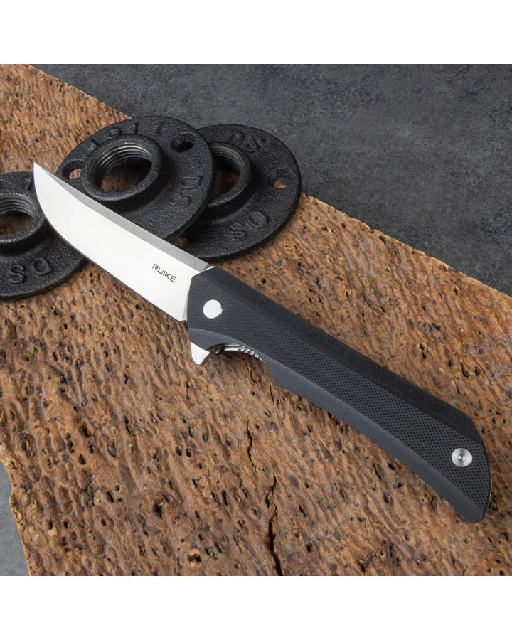 Ніж складаний туристичний Ruike Hussar P121-B, Sandvik 14C28N, G10, чорний
