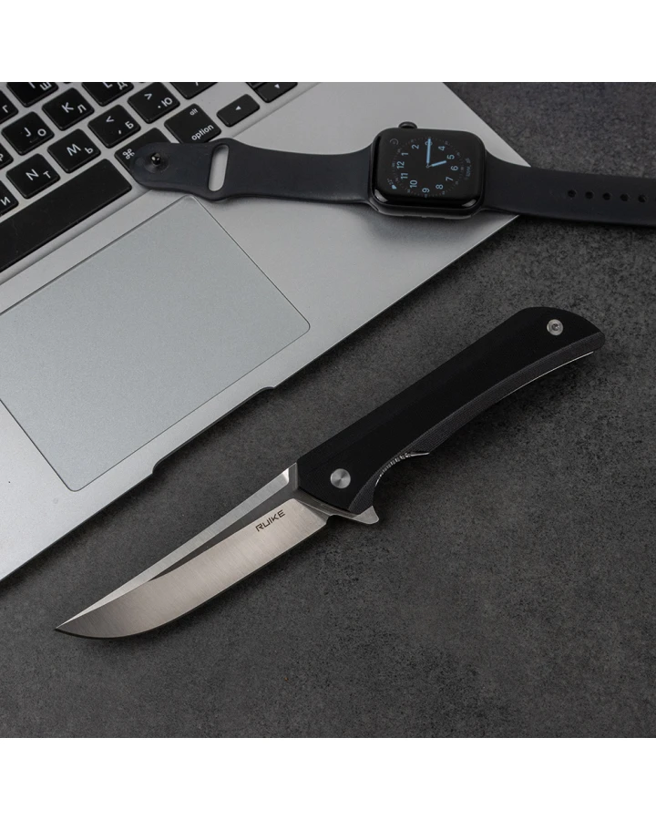 Ніж складаний туристичний Ruike Hussar P121-B, Sandvik 14C28N, G10, чорний