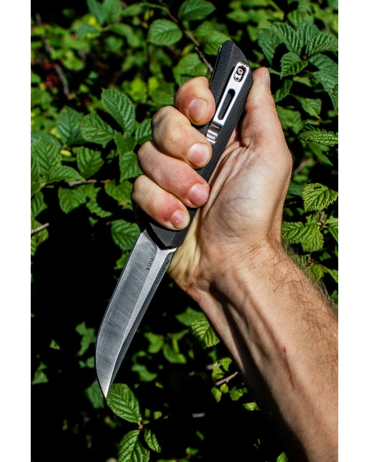 Ніж складаний туристичний Ruike Hussar P121-B, Sandvik 14C28N, G10, чорний