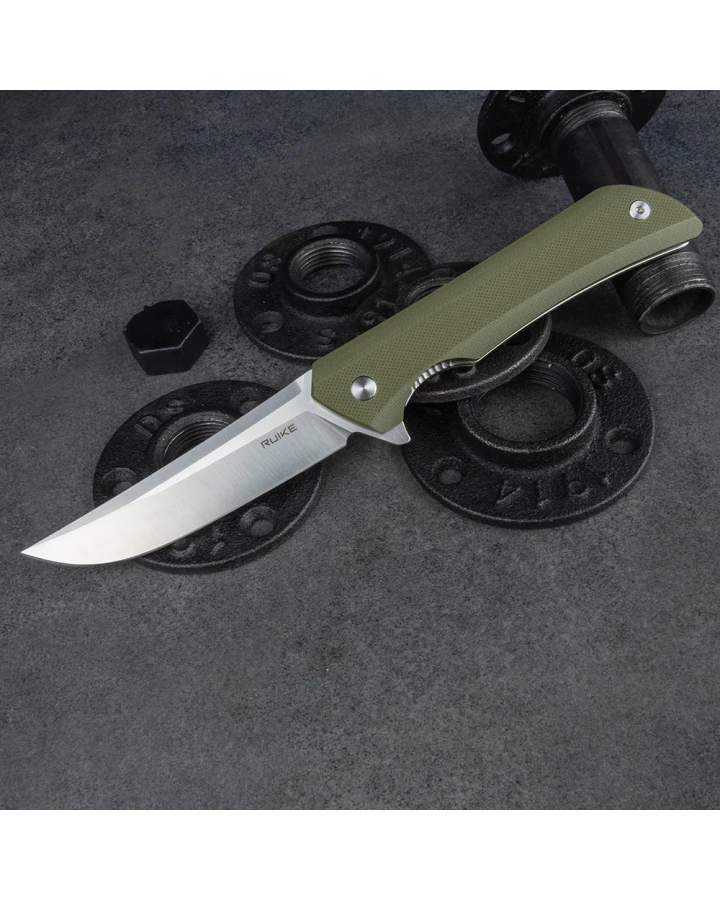 Ніж складаний туристичний Ruike Hussar P121-G, Sandvik 14C28N, G10, зелений