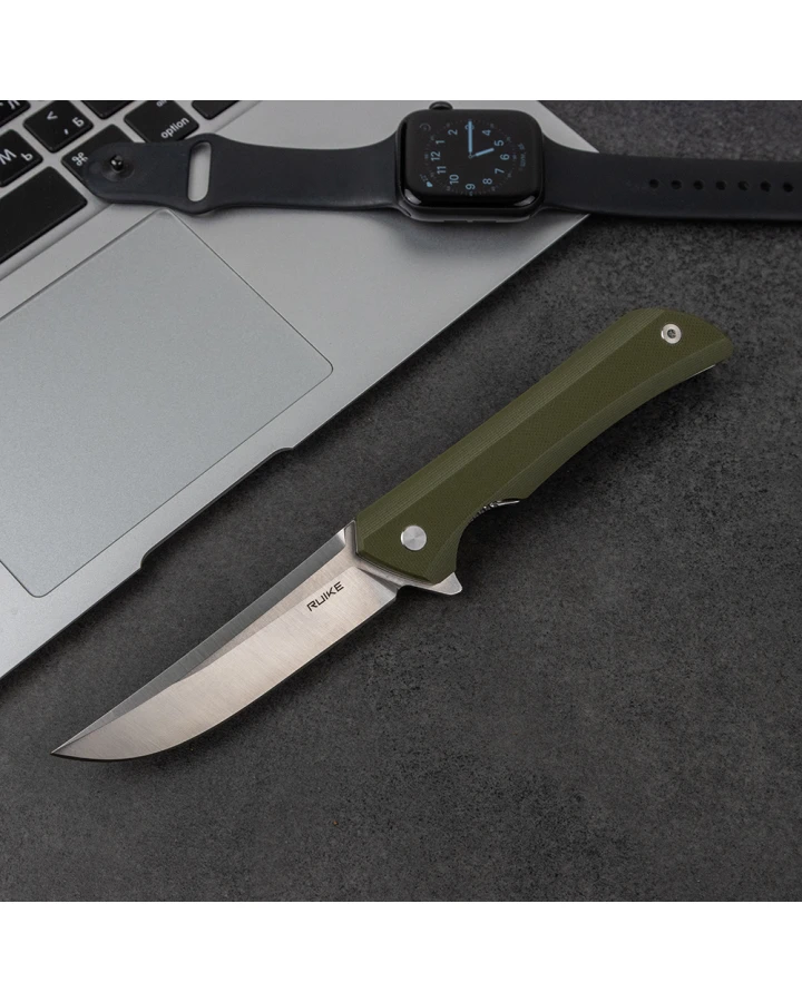Ніж складаний туристичний Ruike Hussar P121-G, Sandvik 14C28N, G10, зелений