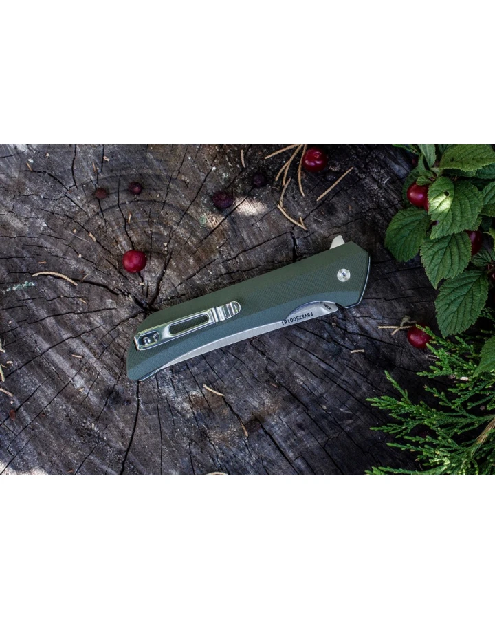Ніж складаний туристичний Ruike Hussar P121-G, Sandvik 14C28N, G10, зелений