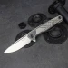 Ніж складаний туристичний Ruike M875-TZ, Bohler N690, титан, сірий